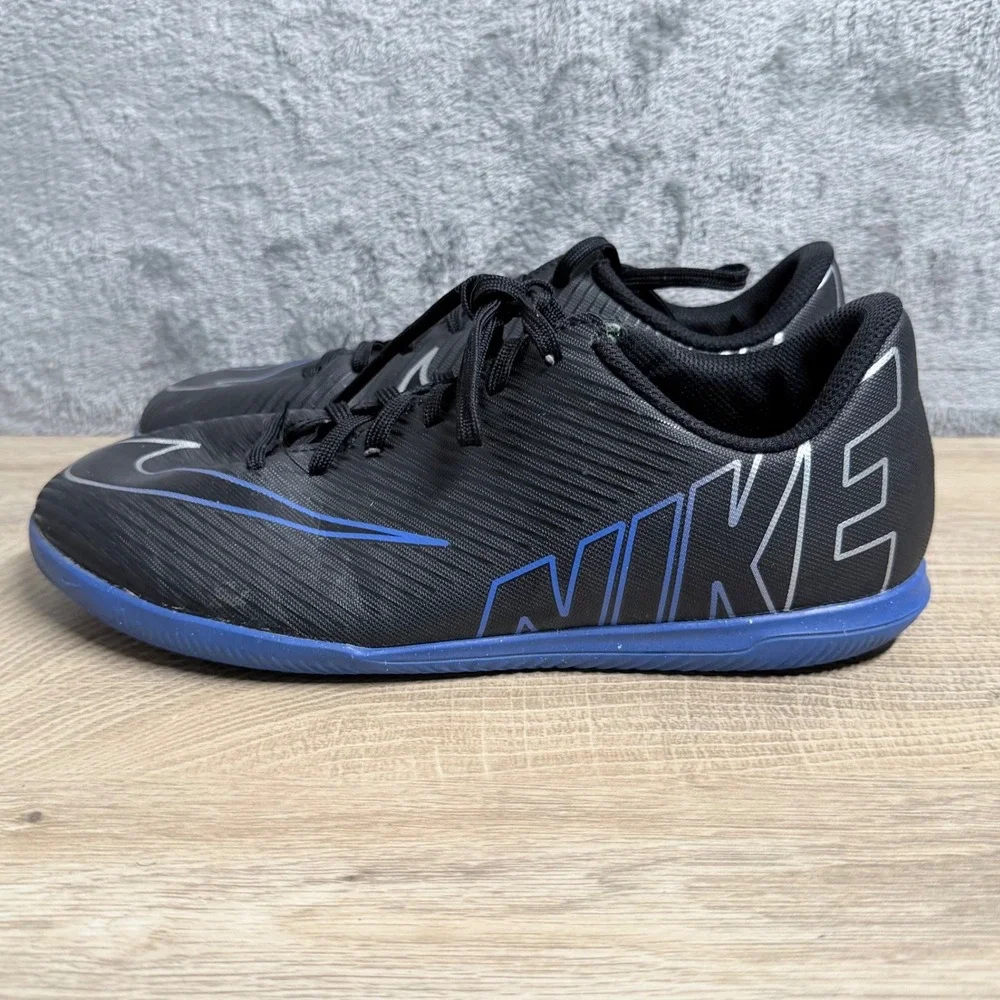 Nike Mercurial Vapor 15 Club IC Indoor‎ Soccer Shoes Youth 6Y Black Blue Speed